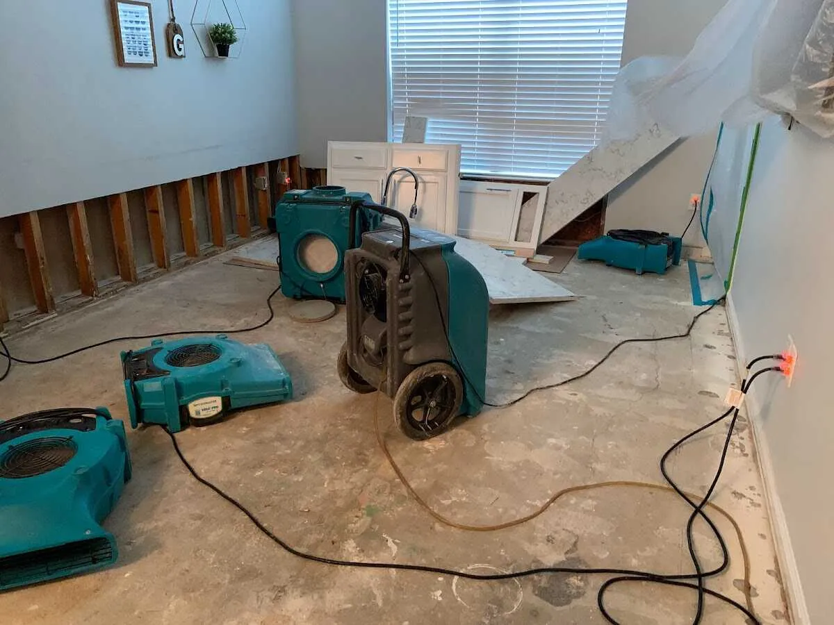 Dehumidifier in flood-cut room for Water Extraction & Removal in Chehalis